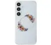 Etui Guess IML Flowers Wreath MagSafe do Samsung Galaxy S24+ Przezroczysty