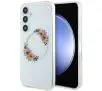 Etui Guess IML Flowers Wreath MagSafe do Samsung Galaxy S24+ Przezroczysty