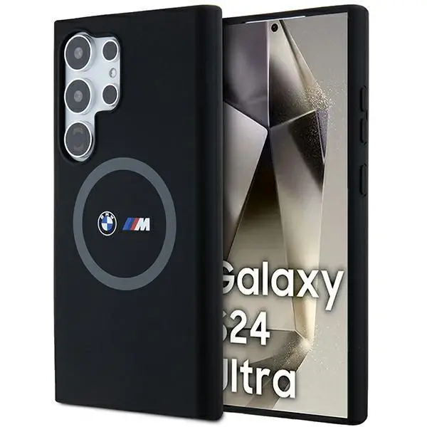 Etui BMW Silicone Pattern MagSafe do Samsung Galaxy S24 Ultra Czarny