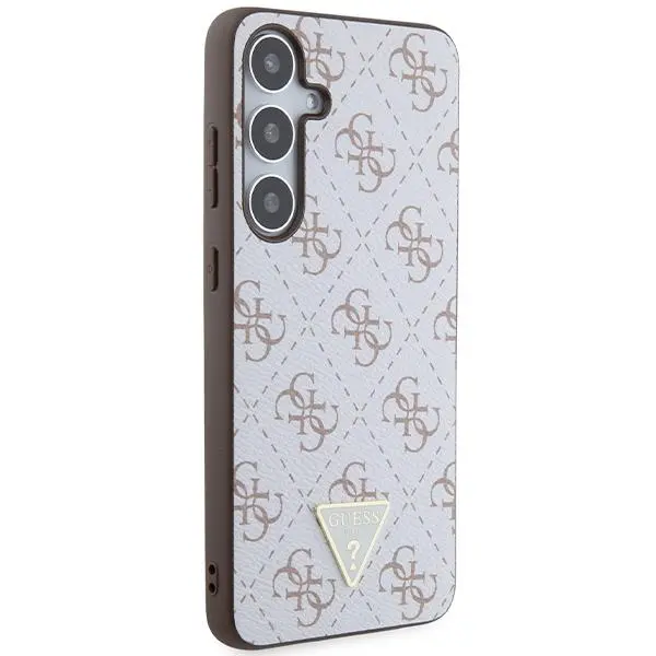 Etui Guess 4G Triangle Metal Logo do Samsung Galaxy S24+ Biały