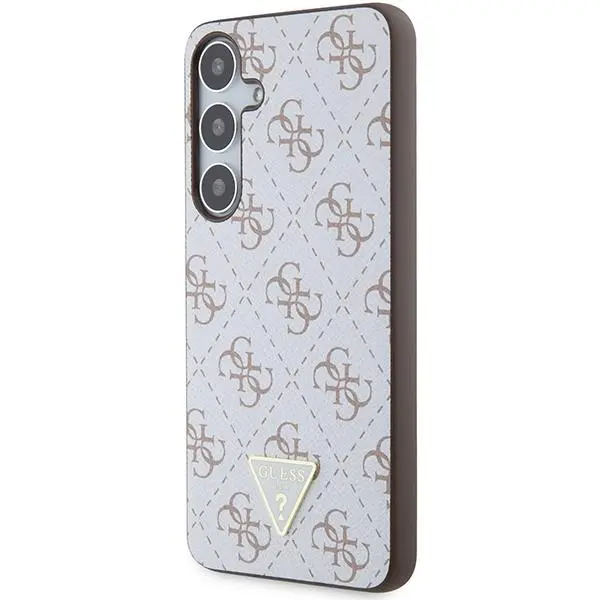 Etui Guess 4G Triangle Metal Logo do Samsung Galaxy S24+ Biały