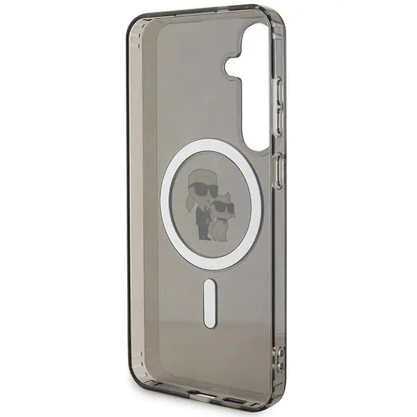 Etui Karl Lagerfeld Karl&Choupette Glitter Magsafe do Samsung Galaxy S24+ Czarny