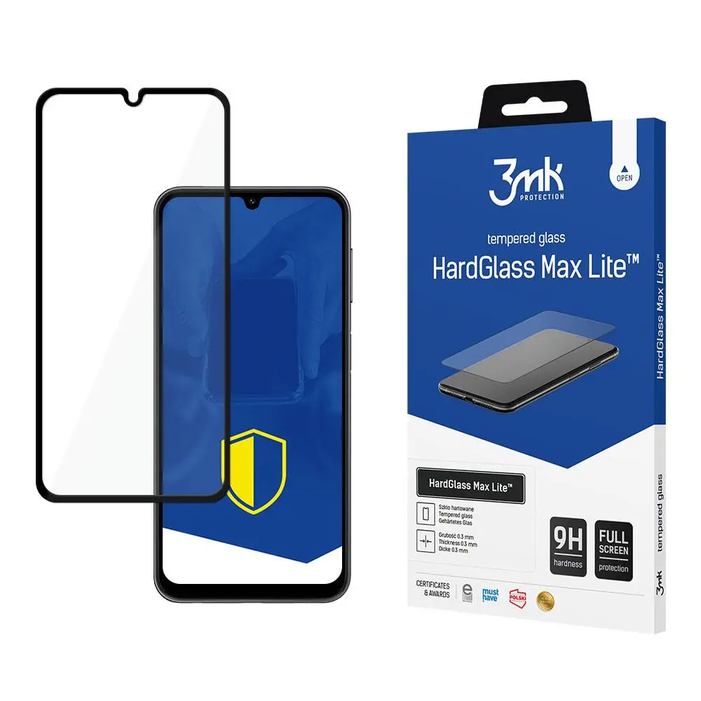 Szkło hartowane 3mk HardGlass Max Lite Black do Samsung Galaxy A25 5G