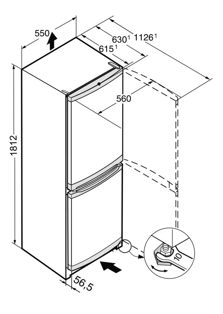 Lodówka Liebherr CUefe 331-26 181,2cm Srebrny