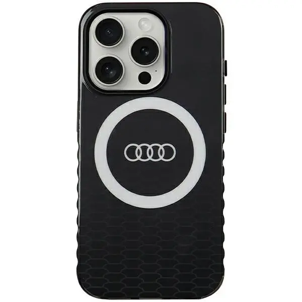 Etui AUDI IML Big Logo MagSafe Case AU-IMLMIP15P-Q5/D2-BK do iPhone 15 Pro Czarny