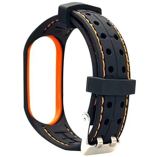 Pasek Beline do Mi Band 7 Smart Czarno-pomarańczowy
