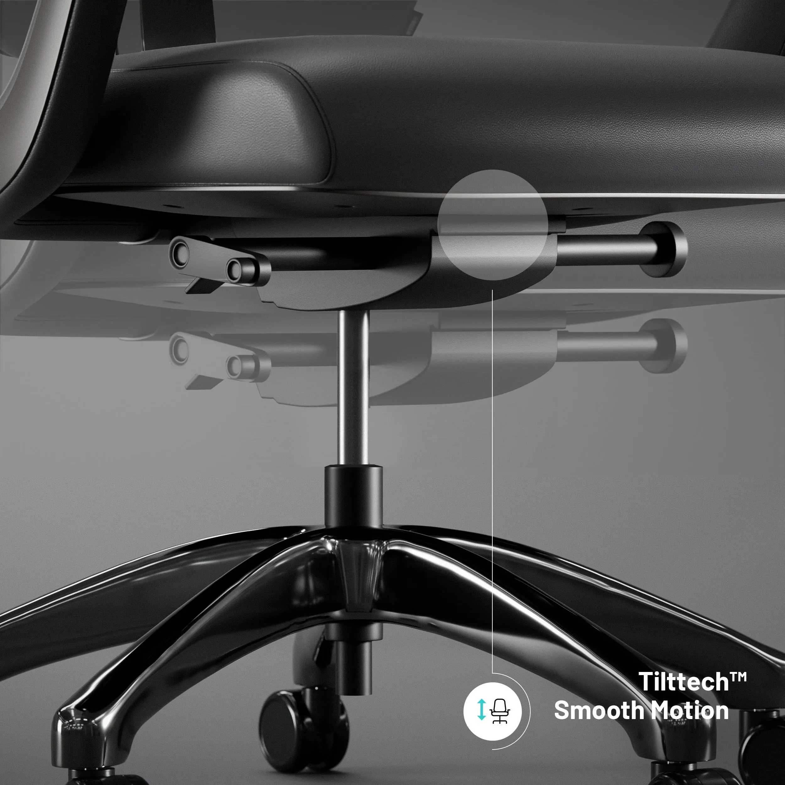 Fotel Diablo Chairs V-Modular Biurowy do 160kg Skóra ECO Szary