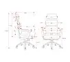 Fotel Diablo Chairs V-Modular Biurowy do 160kg Skóra ECO Szary