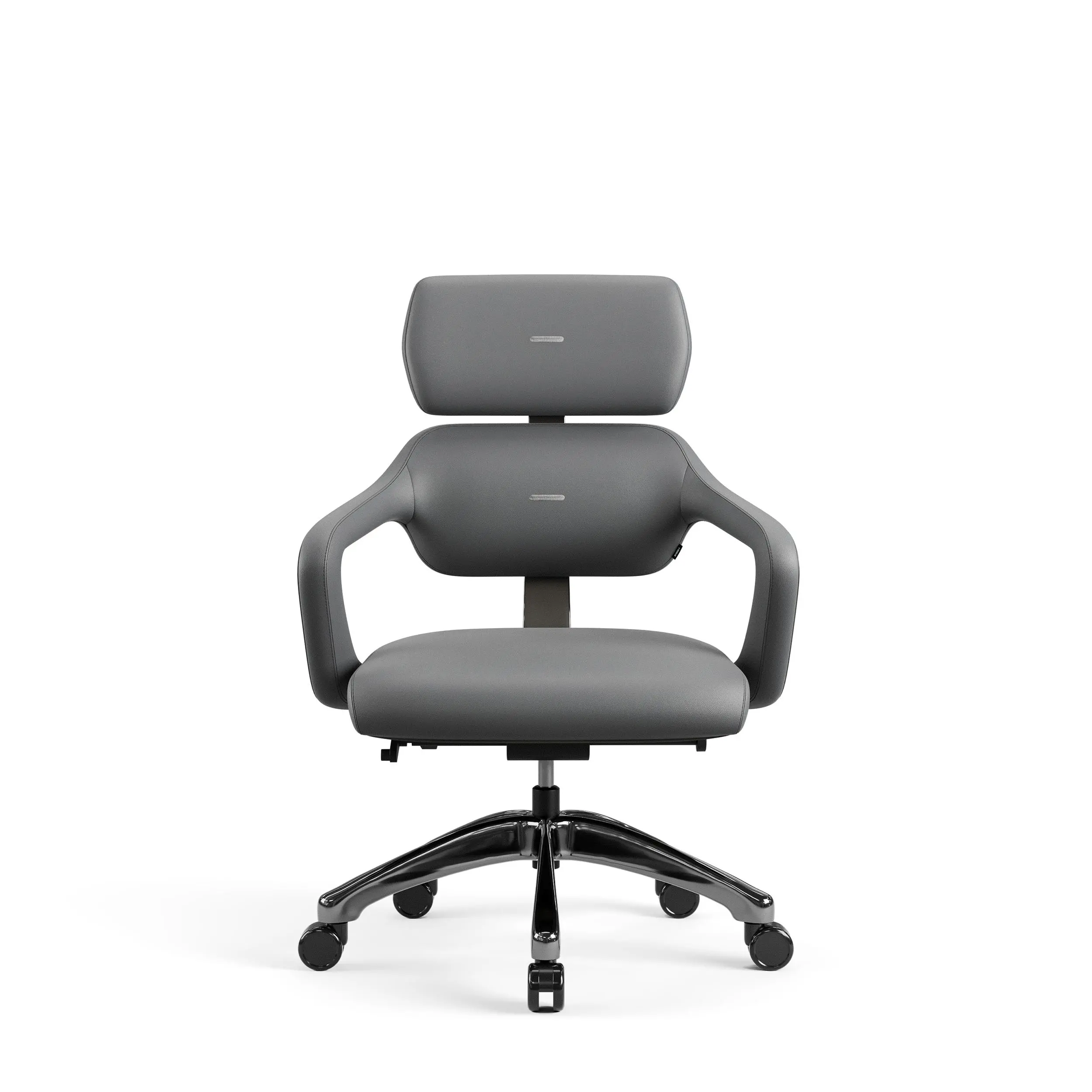 Fotel Diablo Chairs V-Modular Biurowy do 160kg Skóra ECO Szary
