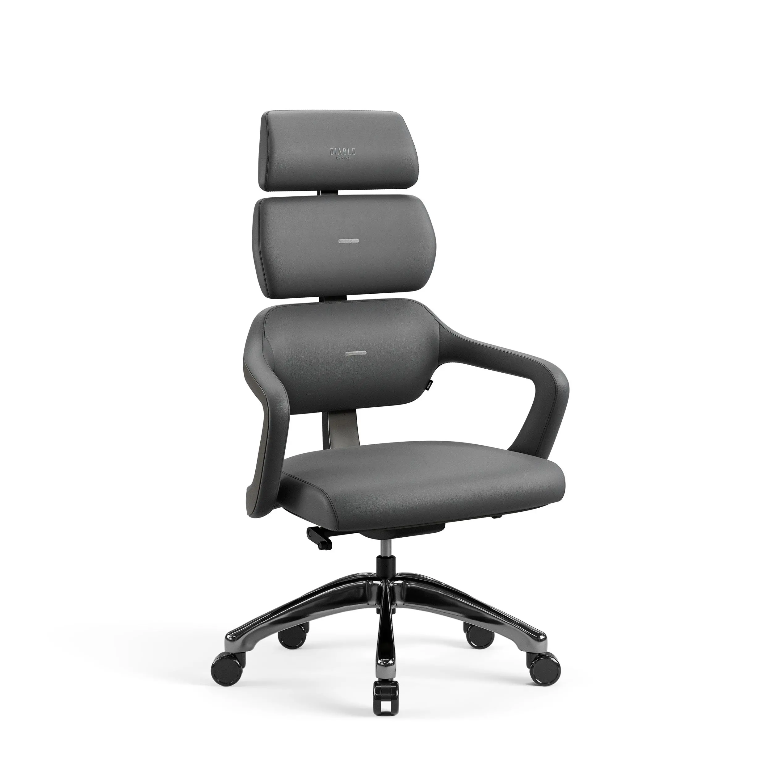 Fotel Diablo Chairs V-Modular Biurowy do 160kg Skóra ECO Szary
