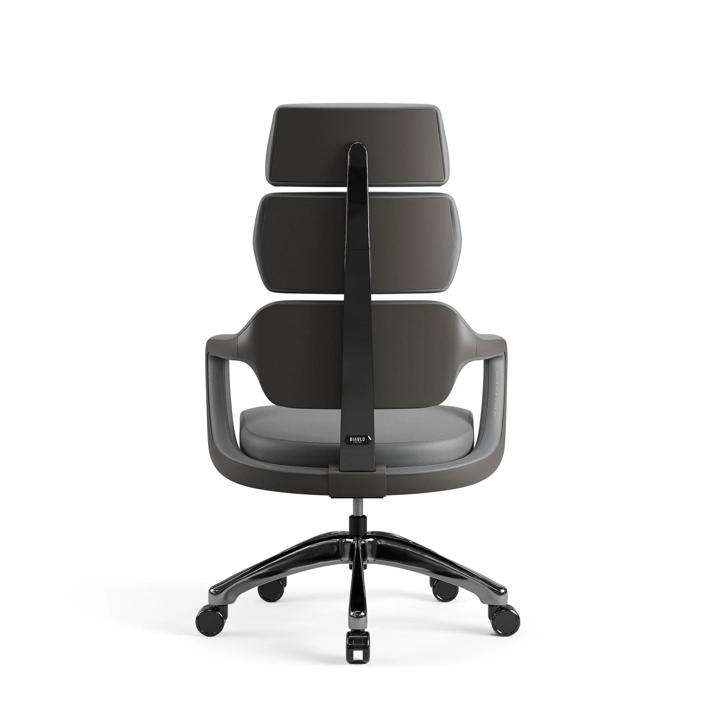 Fotel Diablo Chairs V-Modular Biurowy do 160kg Skóra ECO Szary