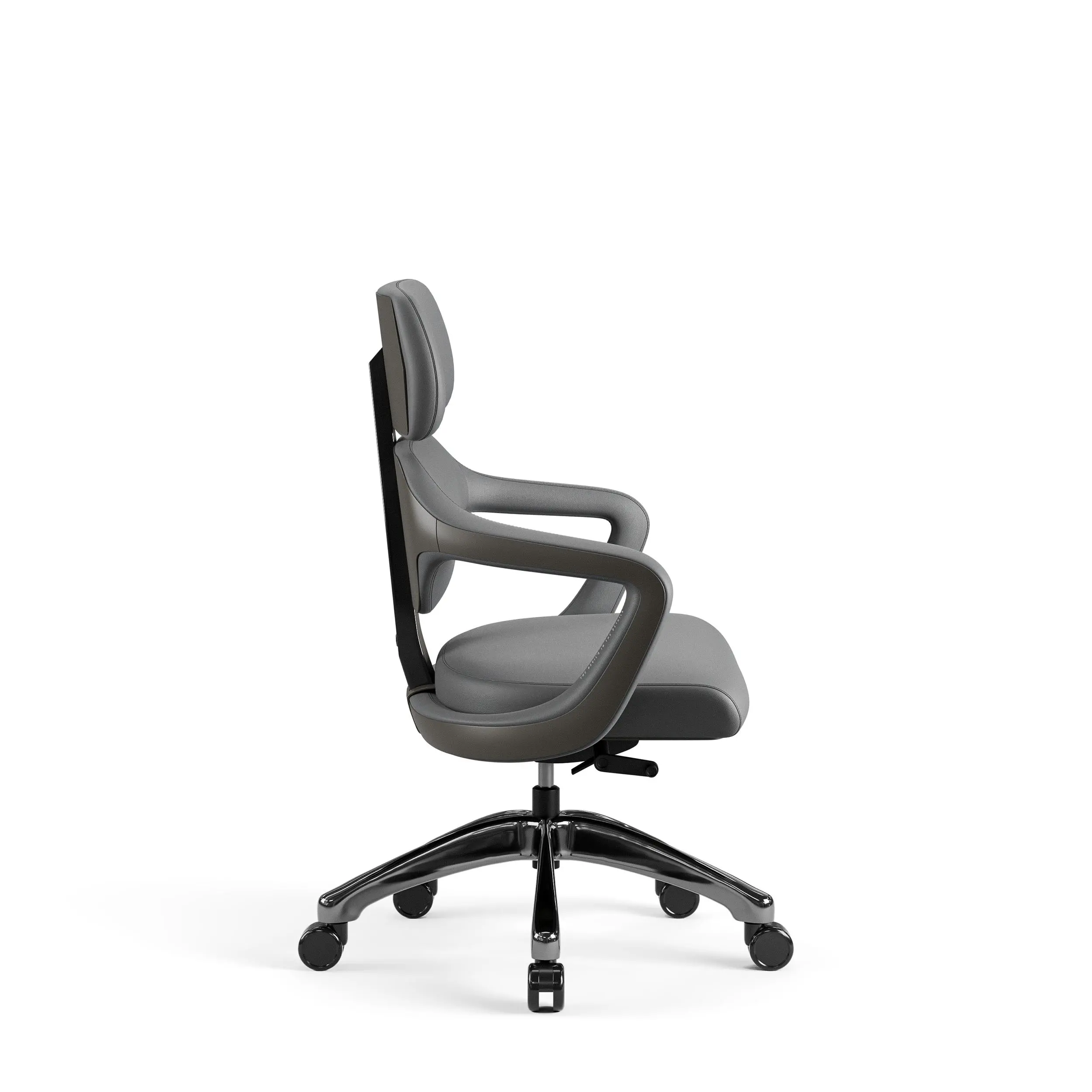 Fotel Diablo Chairs V-Modular Biurowy do 160kg Skóra ECO Szary