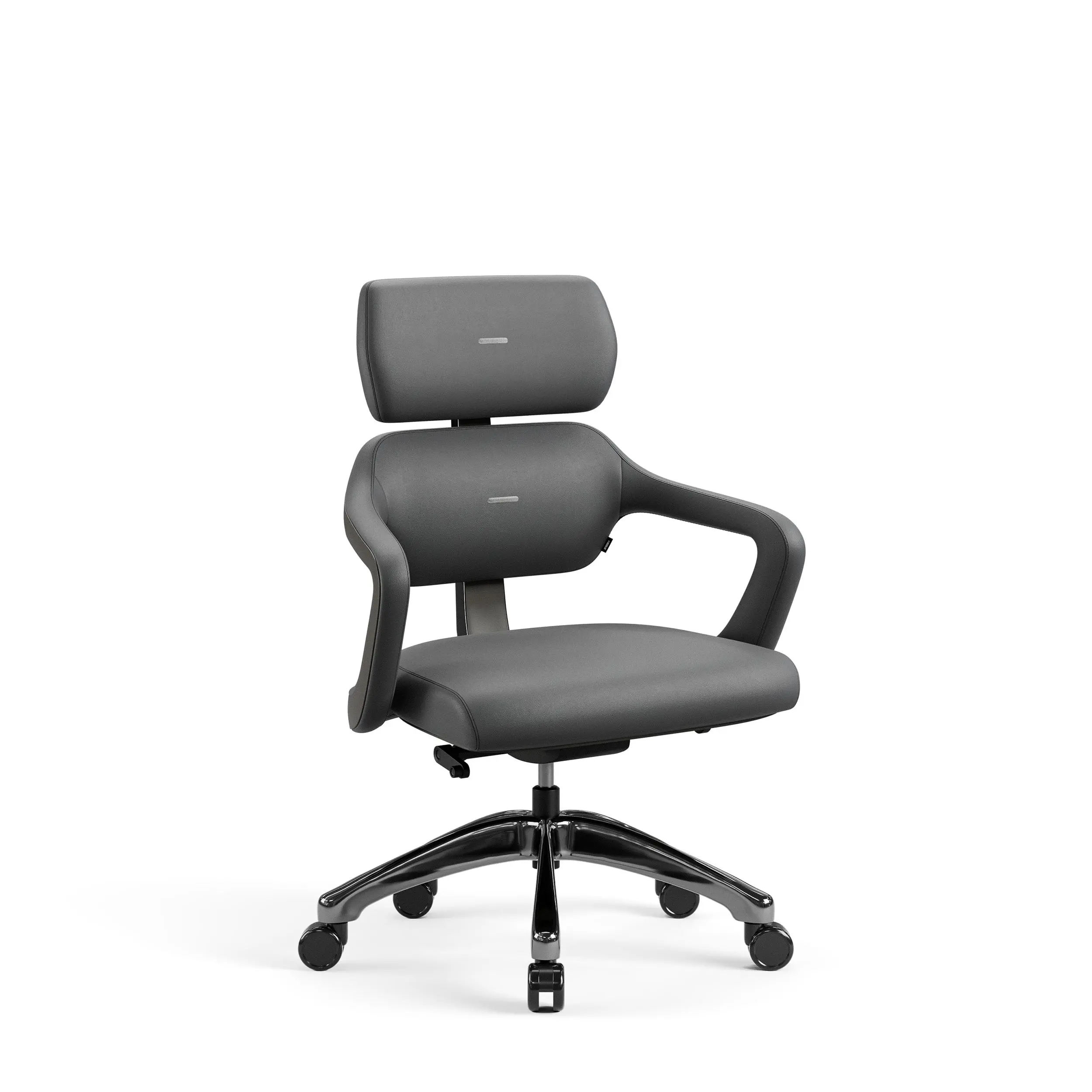 Fotel Diablo Chairs V-Modular Biurowy do 160kg Skóra ECO Szary