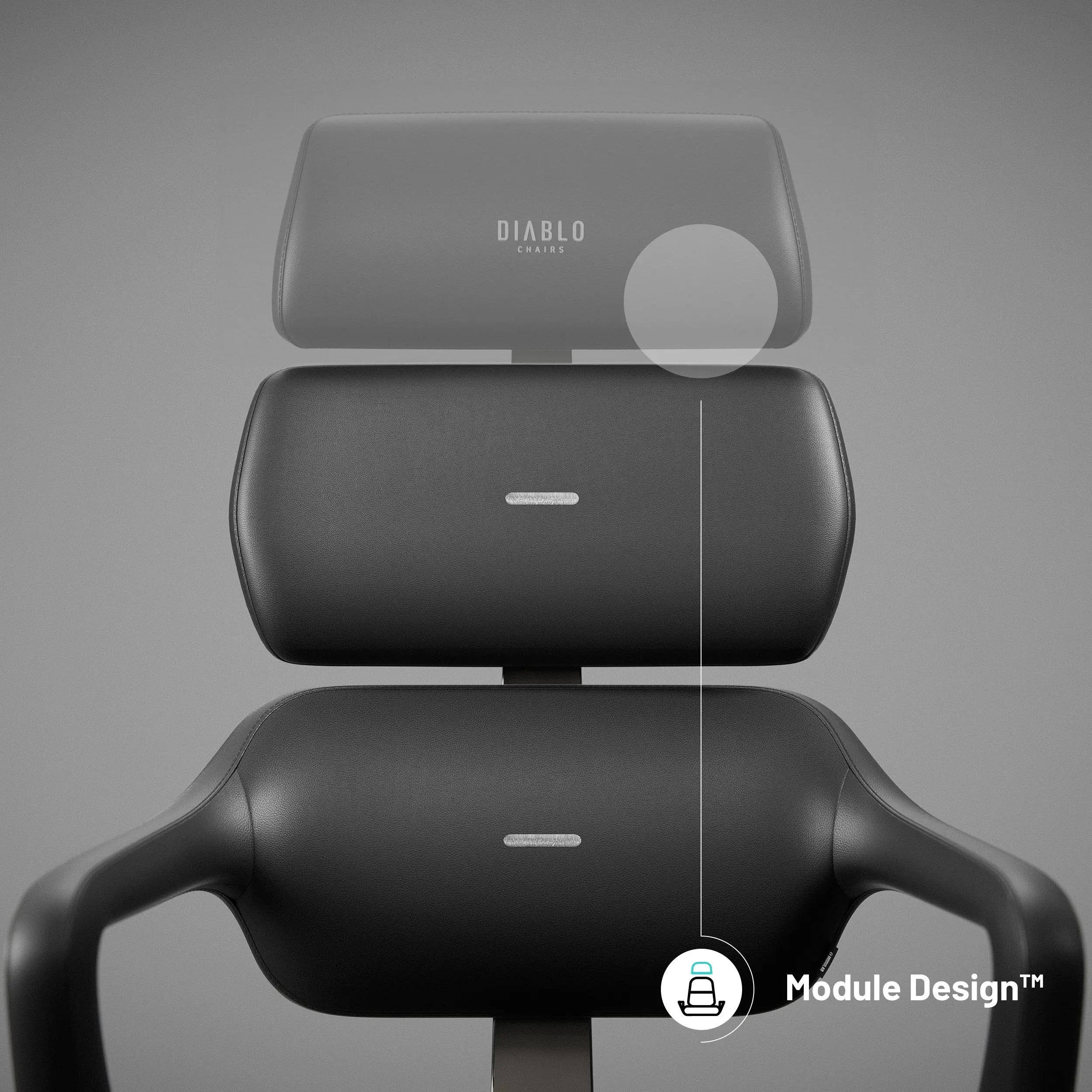 Fotel Diablo Chairs V-Modular Biurowy do 180kg Skóra ECO Czarny