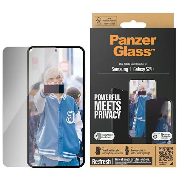 Szkło hartowane PanzerGlass Ultra-Wide Fit Sam Samsung Galaxy 24+ S926 Privacy Screen Protection Easy Aligner Included