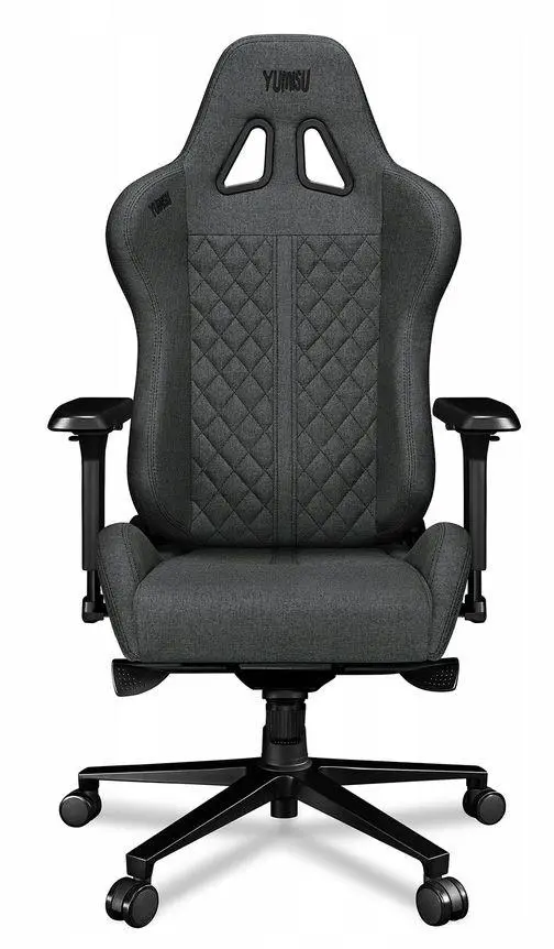 Fotel Yumisu 2050 Magnetic Materiał Biurowy do 150kg Tkanina Szaro-czarny