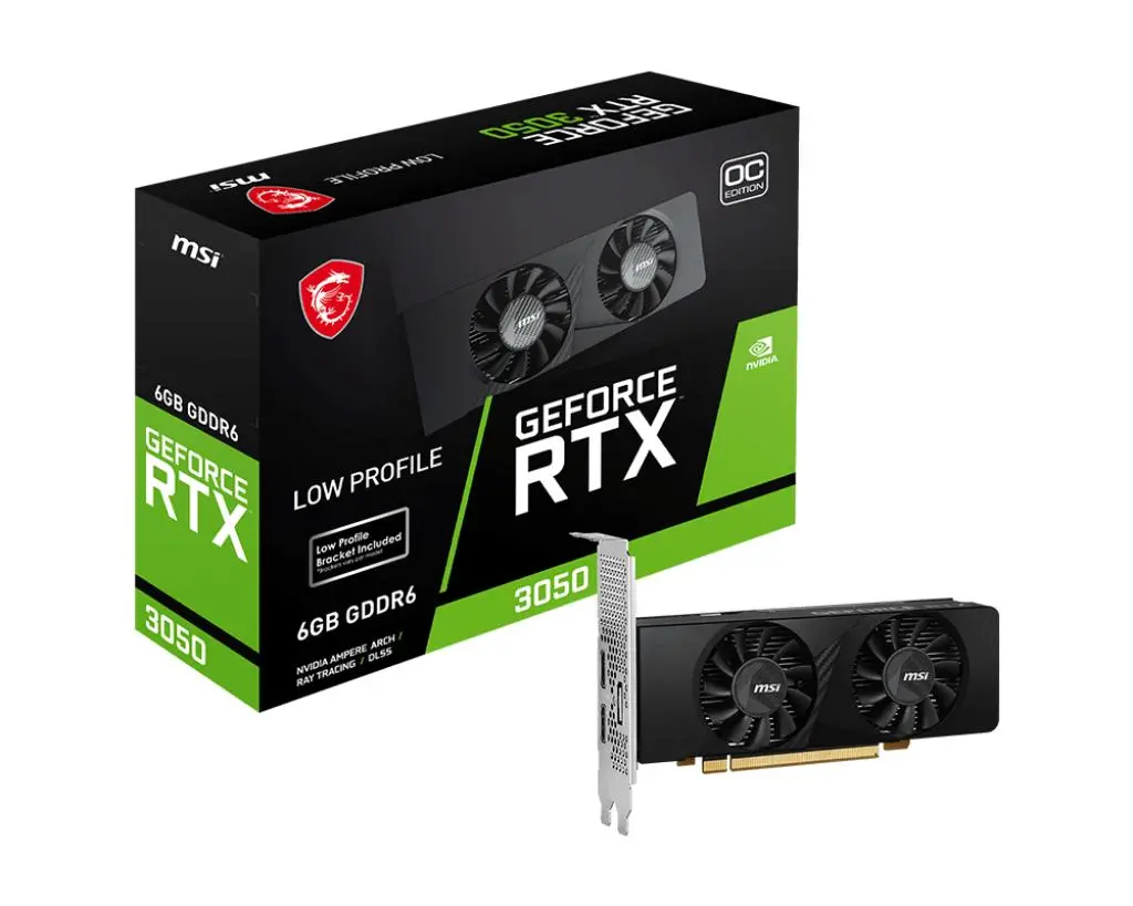 MSI GeForce RTX 3050 LP OC 6GB GDDR6 96bit DLSS