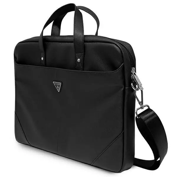 Torba na laptopa Guess Saffiano Hot Stamp Triangle Logo  GUCB15PSATLK 16" Czarny