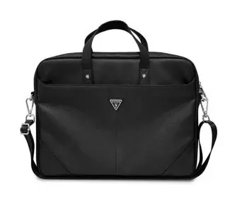 Torba na laptopa Guess Saffiano Hot Stamp Triangle Logo  GUCB15PSATLK 16" Czarny