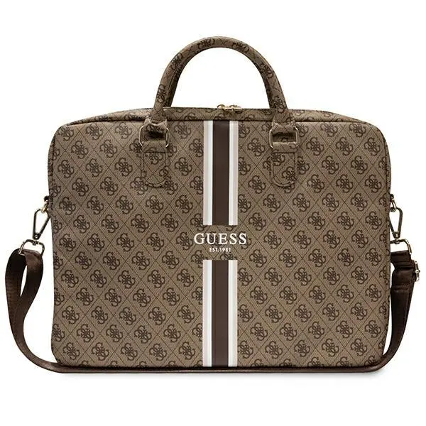 Torba na laptopa Guess 4G Printed Stripes GUCB15P4RPSW 16" Brązowy