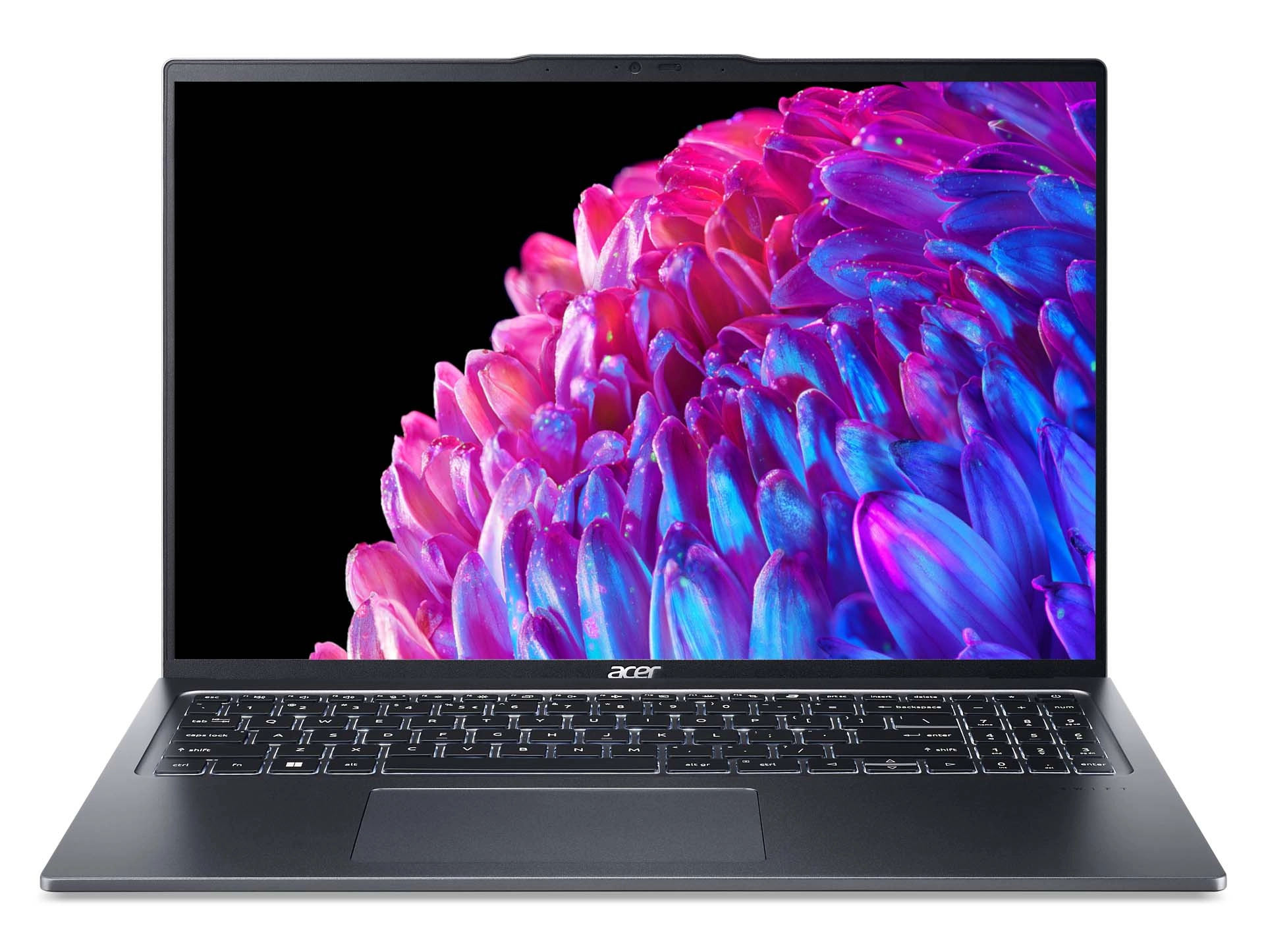 Laptop Acer Swift Go 16 SFG16-72-76E1 OLED 16" Ultra 7 155U 32GB RAM 1TB Dysk SSD Win11 Szary Funkcje AI