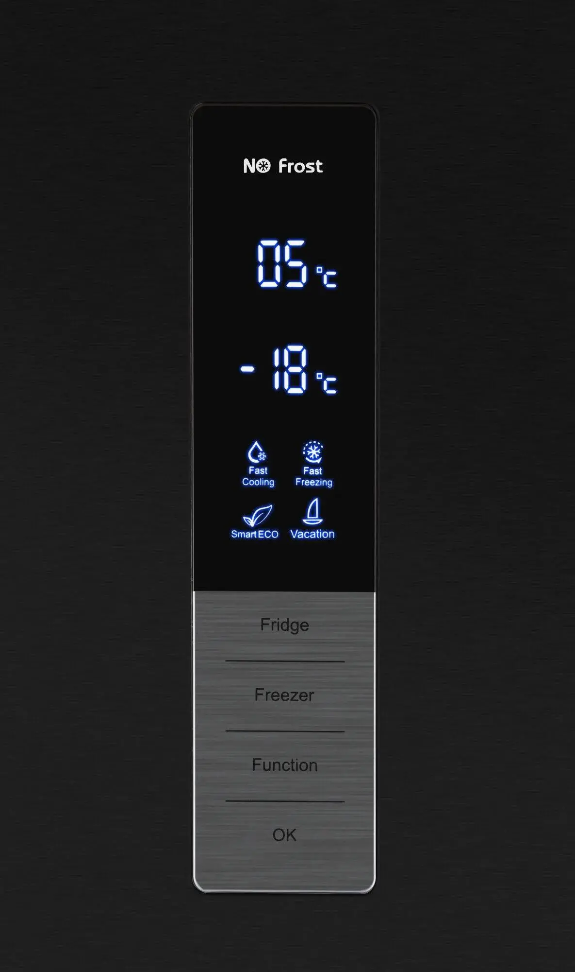Lodówka Amica FK3666.2DFZHC Pełny No Frost 186,5cm Szuflada z kontrolą wilgotności Czarny