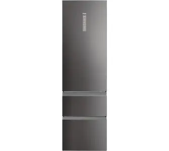 Lodówka Haier Seria 5 HTW5620ENMP Pełny No Frost 205cm Komora świeżości Zdalne sterowanie Dark Inox