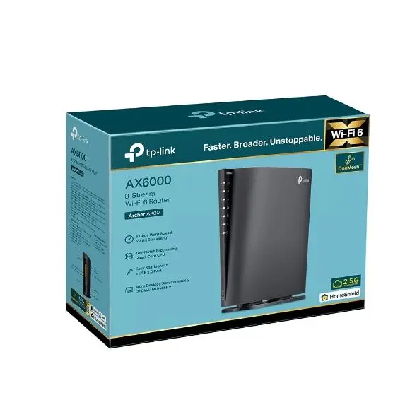 Router TP-LINK Archer AX80 AX6000 Czarny