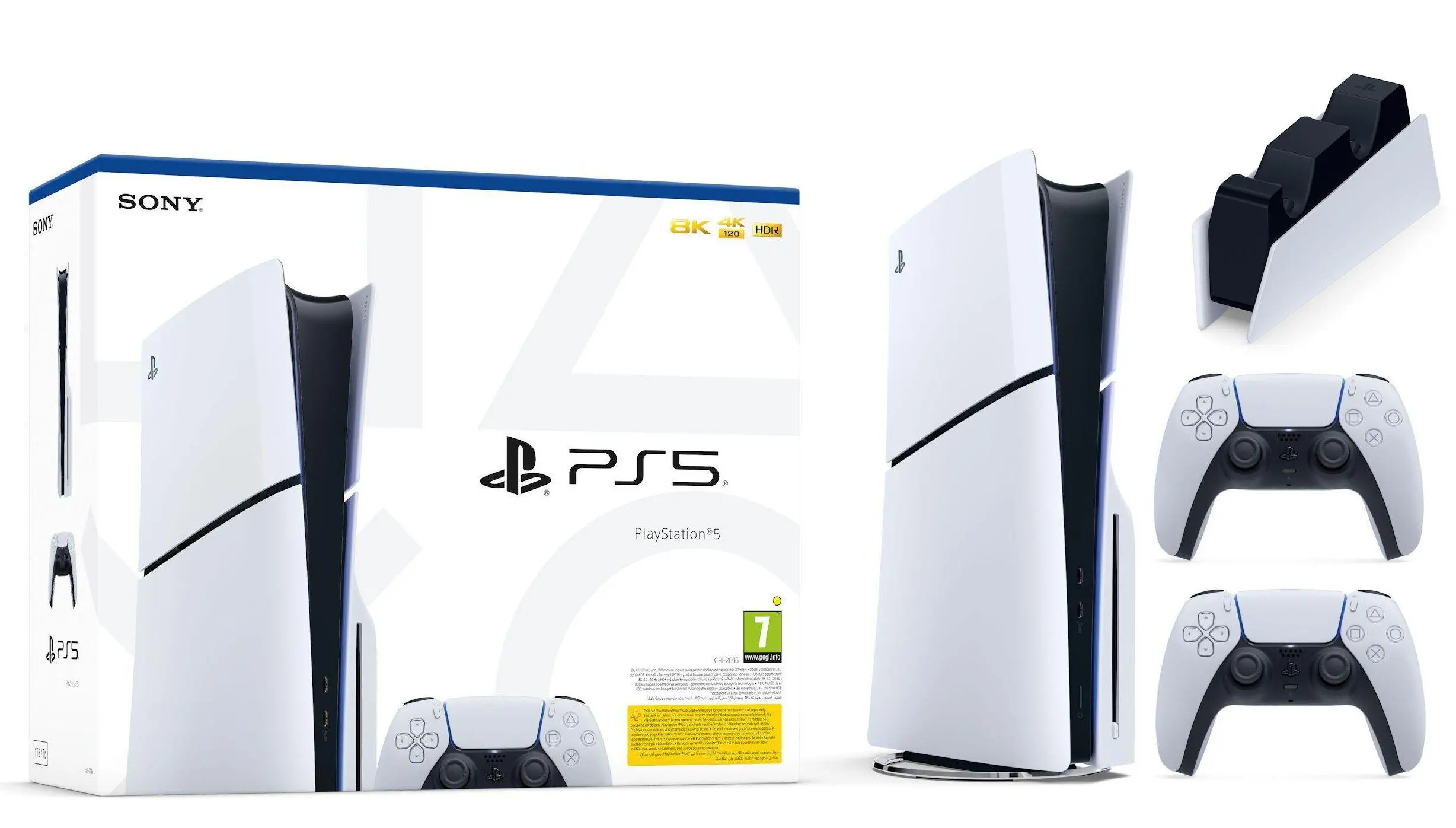 Konsola Sony PlayStation 5 Slim D Chassis (PS5) 1TB z napędem + Dodatkowy Pad + Stacja Ładowania DualSense