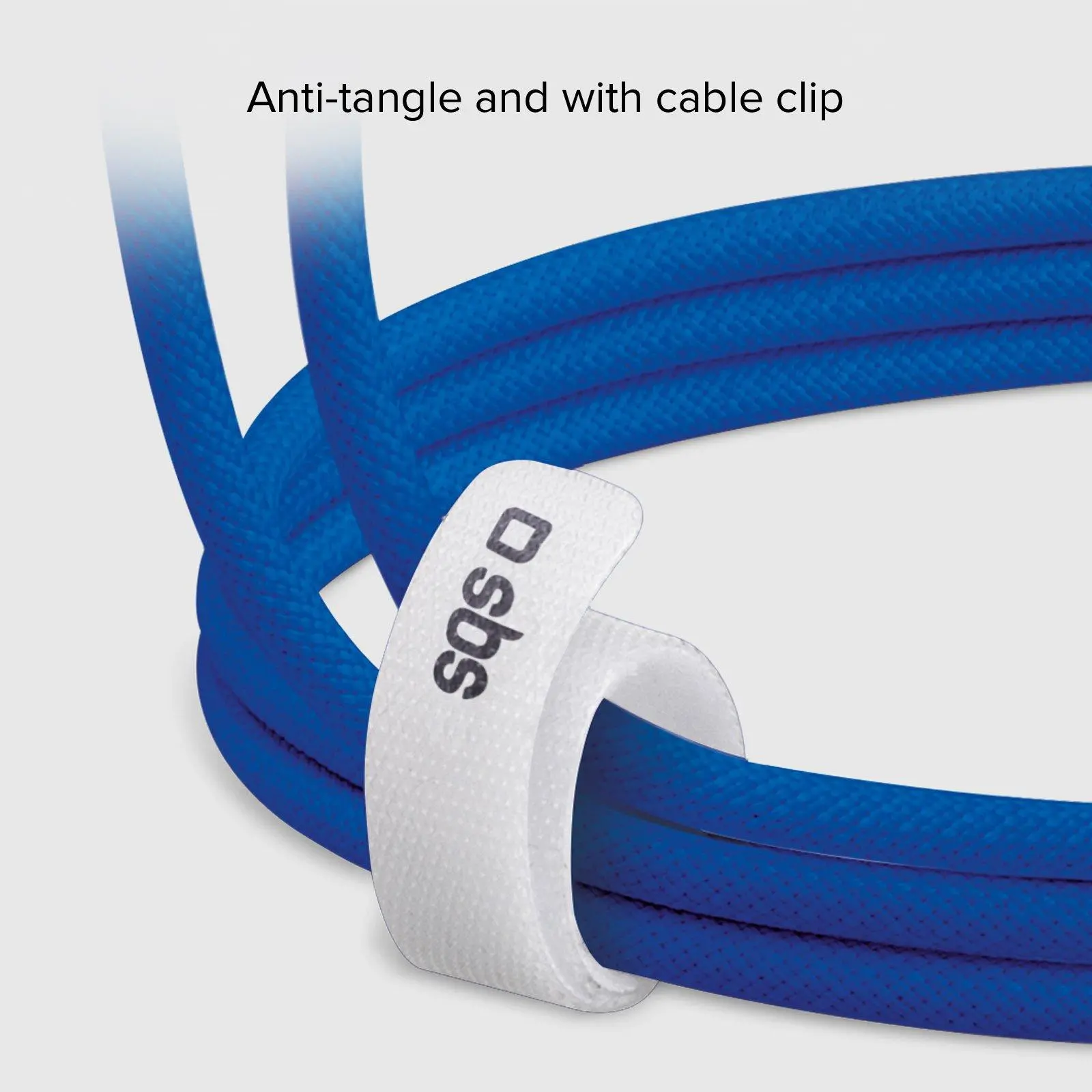 Kabel SBS USB-C do USB-C 60W 1,5m Niebieski