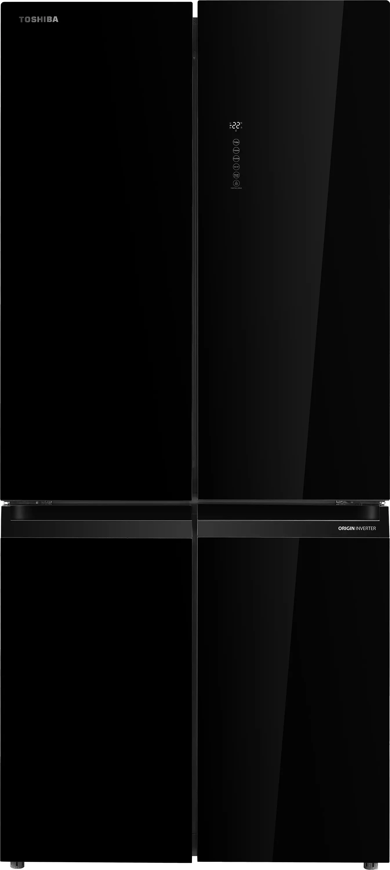 Toshiba GR-RF677WI-PGJ(22) Funkcje AI Pełny No Frost 189,8cm Komora świeżości Zdalne sterowanie Czarne szkło