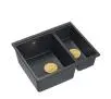 Zlewozmywak Quadron LOGAN 150 HCQL5646U8-G1_I Granitowy Black diamond/Złoty