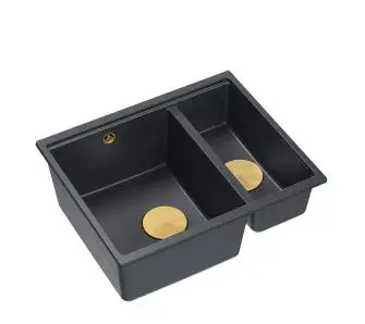 Zlewozmywak Quadron LOGAN 150 HCQL5646U8-G1_I Granitowy Black diamond/Złoty