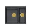 Zlewozmywak Quadron LOGAN 150 HCQL5646U8-G1_I Granitowy Black diamond/Złoty