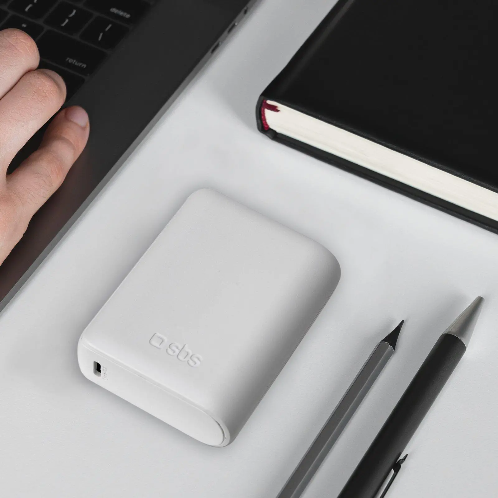 Powerbank SBS TTBB10000MINIW NanoTube10000mAh 10W Biały