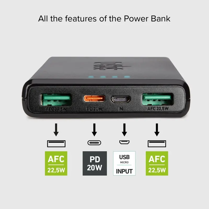Powerbank SBS TTBB10000FASTPD20K 10000mAh PD 20W Czarny
