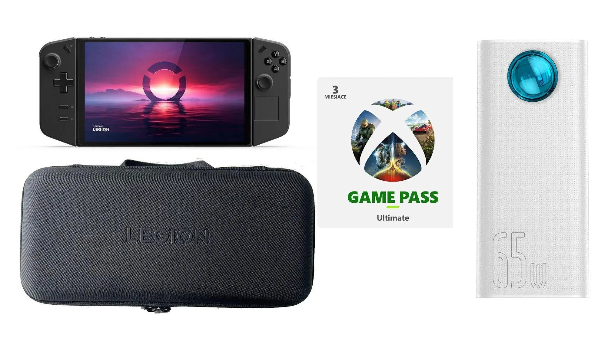 Konsola Lenovo Legion Go AMD Ryzen Z1 Extreme 8,8” FHD IPS Win11 Home GP Ultimate 3 m-ce + etui + powerbank Baseus 30000mAh 65W