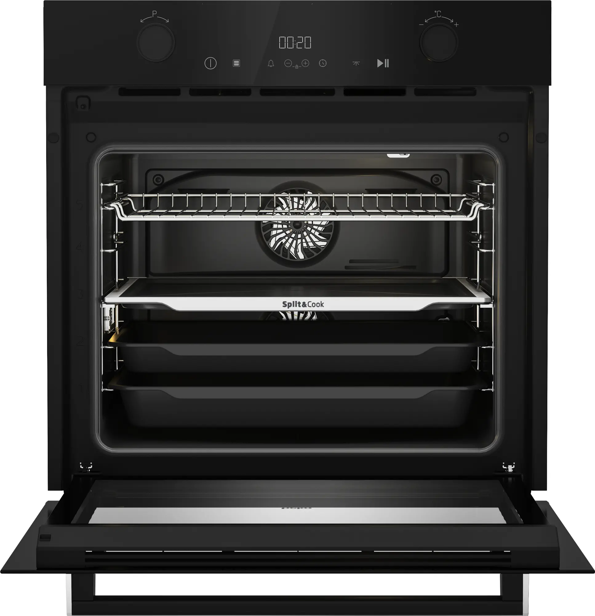 Piekarnik elektryczny Beko BBVM17400B bPro500 Split&Cook Termoobieg Czarny