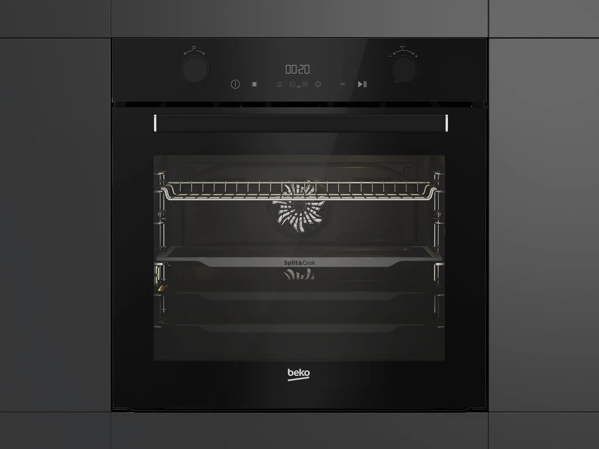 Piekarnik elektryczny Beko BBVM17400B bPro500 Split&Cook Termoobieg Czarny