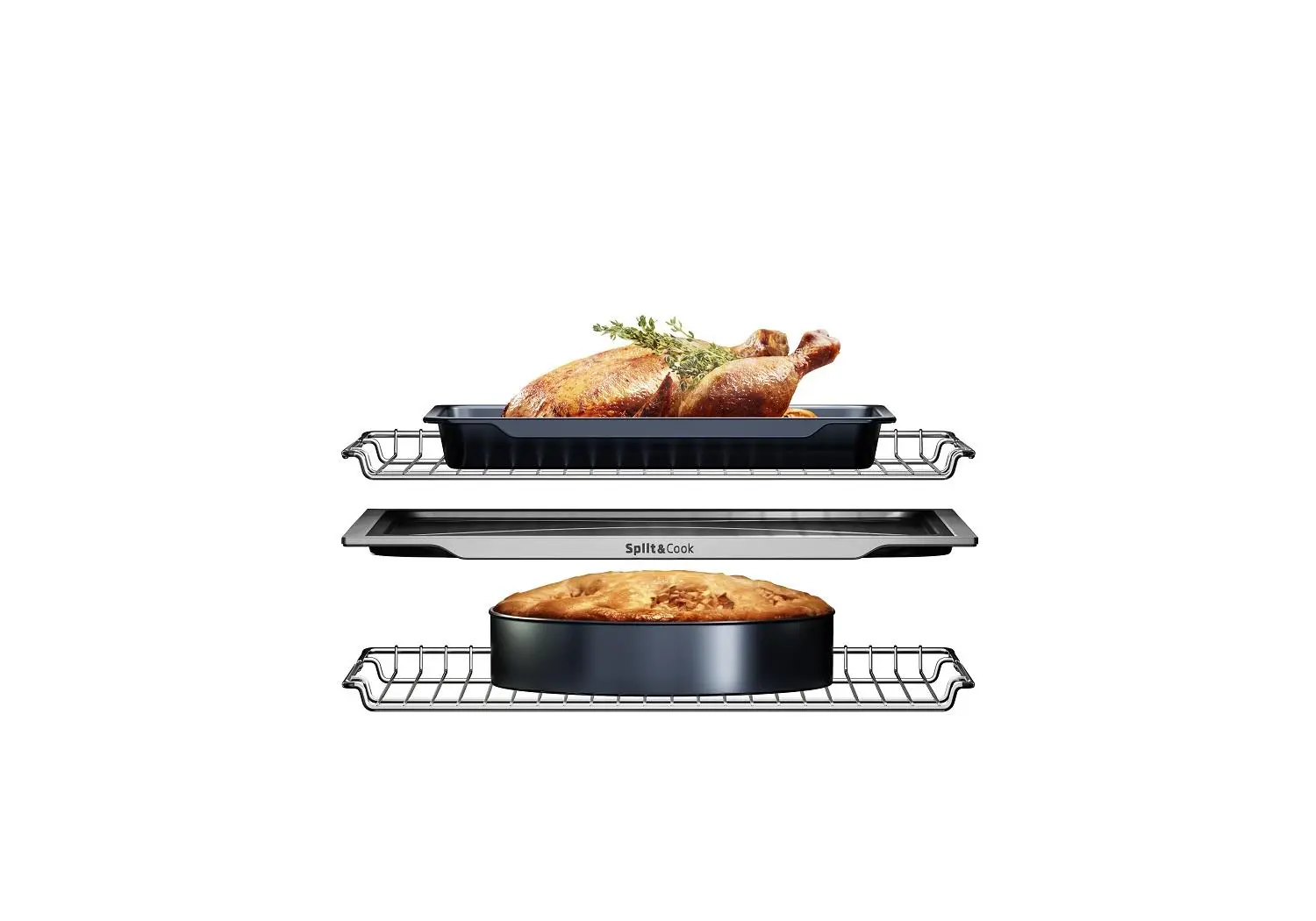 Piekarnik elektryczny Beko BBVM17400B bPro500 Split&Cook Termoobieg Czarny