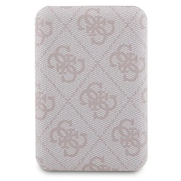 Etui Guess Zestaw do iPhone 15 + Powerbank 5000mAh MagSafe 4G Metal Logo Różowy