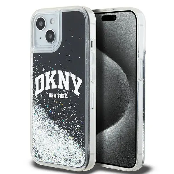 Etui DKNY Liquid Glitter Big Logo do iPhone 15 Plus Czarny