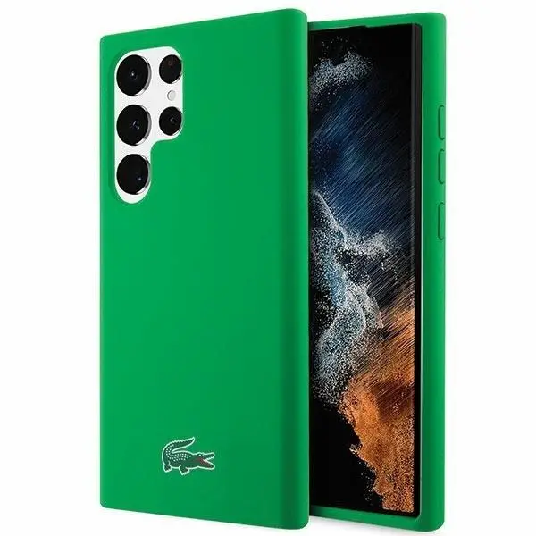 Etui Lacoste Silicone do Samsung Galaxy S23 Ultra Zielony