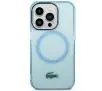 Etui Lacoste Transparent MagSafe do iPhone 15 Pro Max Niebieski