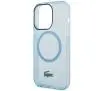 Etui Lacoste Transparent MagSafe do iPhone 15 Pro Max Niebieski