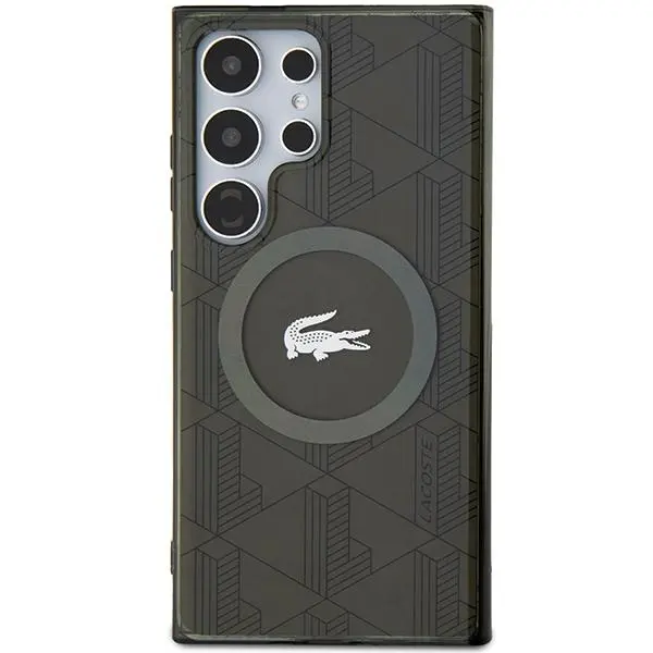 Etui Lacoste LCHMS24LUBSB Hardcase IML Blend Monogram MagSafe do Samsung Galaxy S24 Ultra Khaki