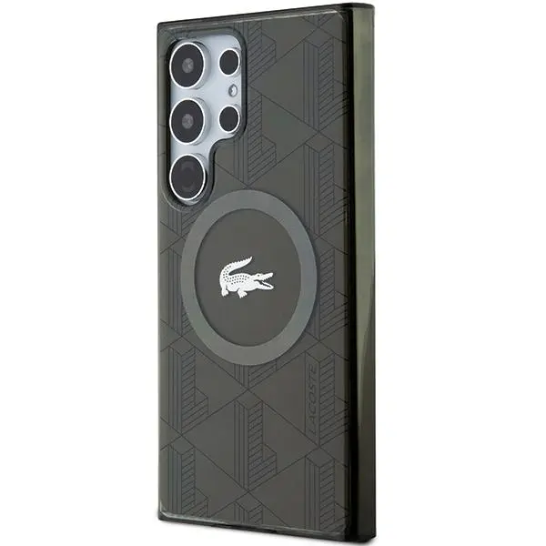 Etui Lacoste LCHMS24LUBSB Hardcase IML Blend Monogram MagSafe do Samsung Galaxy S24 Ultra Khaki