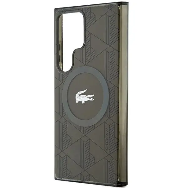 Etui Lacoste LCHMS24LUBSB Hardcase IML Blend Monogram MagSafe do Samsung Galaxy S24 Ultra Khaki