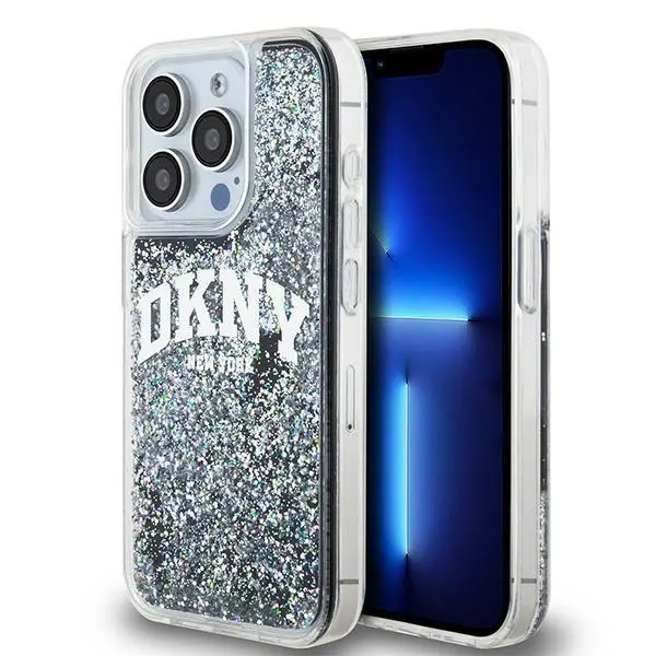 Etui DKNY Hardcase Liquid Glitter Big Logo do iPhone 15 Pro Czarny