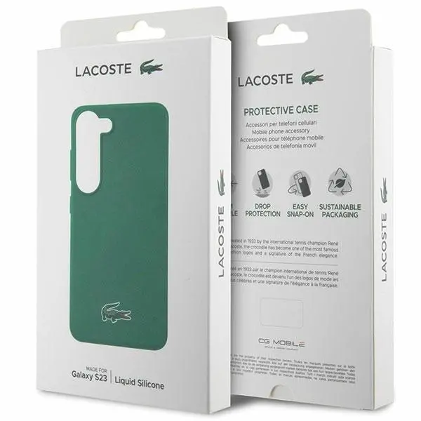 Etui Lacoste LCHCS23SSLON Hardcase Silicone do Samsung Galaxy S23 Zielony